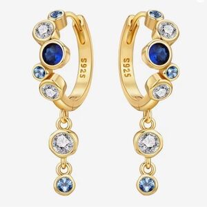 New 18k Gold and .925 Sterling Dangle Earrings